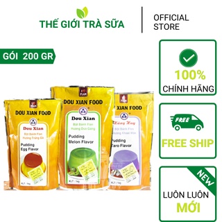 Thạch pudding Trứng pudding khoai môn cà phê Douxian Đài Loan Chính hãng gói chiết ( 200g ) làm topping trà sữa