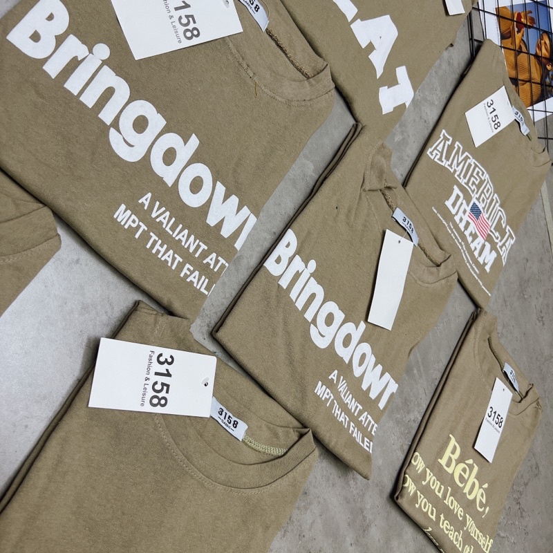 Áo phông tay lỡ 3158 - Ảnh thật tự chụp ( MÀU XI MĂNG)