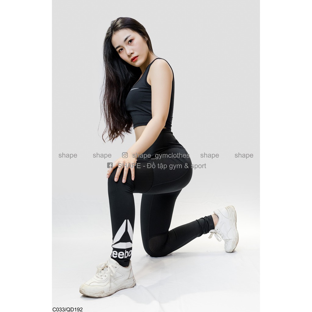 [Mã SMA071008 hoàn 10K xu đơn 0Đ] Quần legging nữ tập gym R.e.e.b.o.k [ QD192] | BigBuy360 - bigbuy360.vn