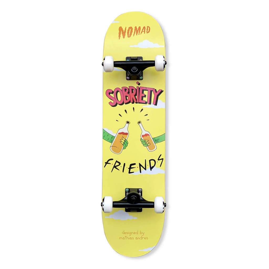 Ván Trượt Skateboard Thể Thao Cao Cấp Châu Âu - NOMAD COMPLETE SOBRIETY FRIENDS 8.0