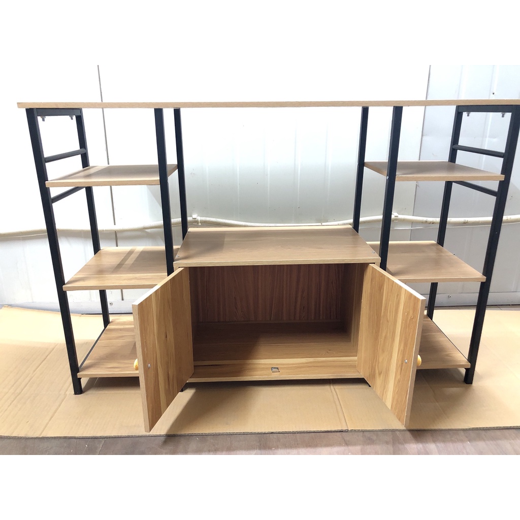 Kệ bếp lò vi sóng có tủ đối xứng, kệ bếp đa năng, gọn gàng chất gỗ MDF ,dễ lắp ráp kích thước 72x105x30cm