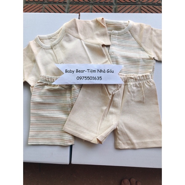 Bộ cộc tay cho bé100% cotton hữu cơ tự nhiên không chất tẩy nhuộm cực kỳ mềm mại