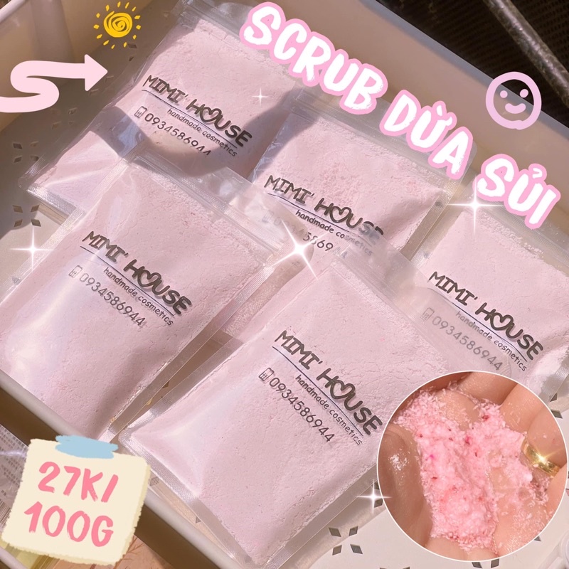 Tẩy tế bào chết dừa sủi