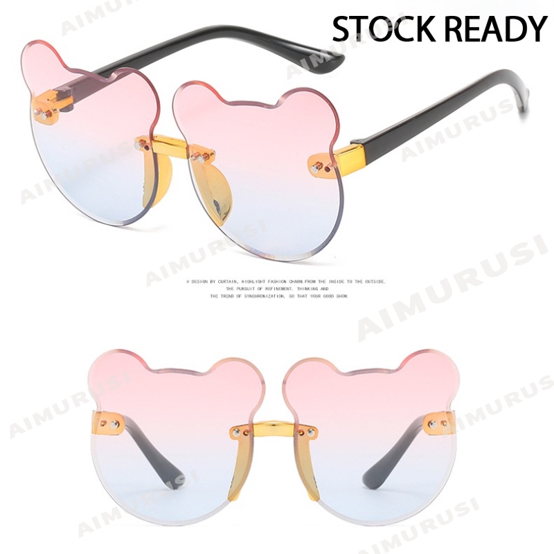 Kính mát chống tia UV hình gấu dễ thương cho bé