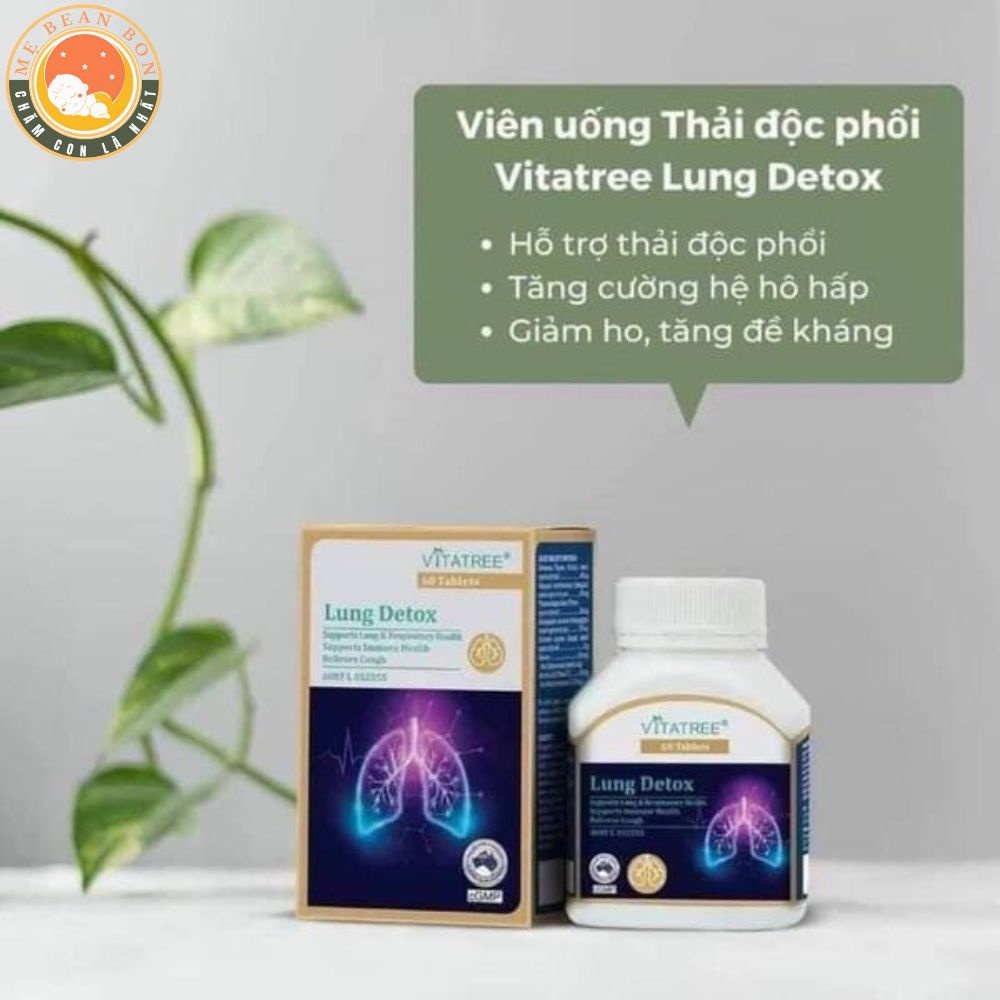 Viên uống Vitatree Lung Detox 60 viên của Úc giúp giải độc phổi