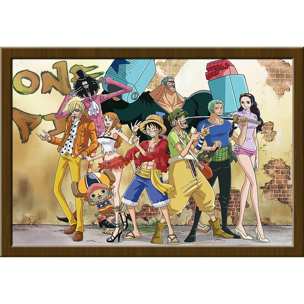 Miếng Dán Tường Trang Trí In Hình Nhân Vật Hoạt Hình One Piece