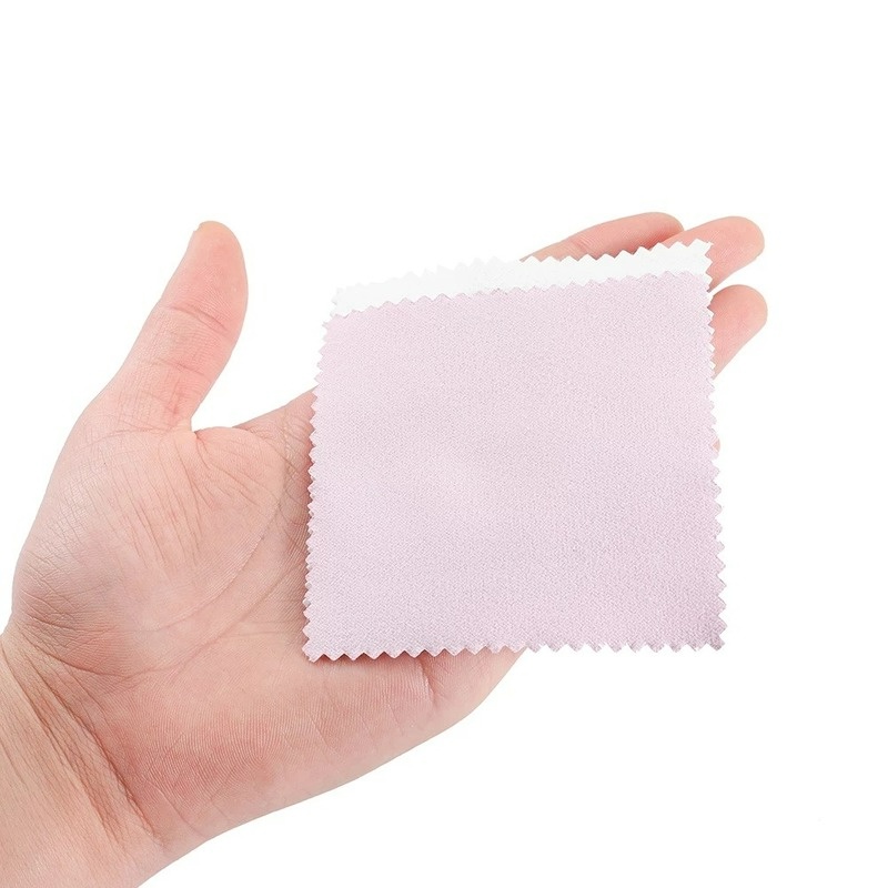 Set 10 khăn lau hai mặt đánh bóng trang sức / điện thoại / màn hình màu sắc ngẫu nhiên