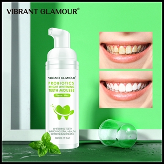 [CHÍNH HÃNG] VIBRANT GLAMOUR Mousse Tẩy Trắng Răng Kem Đánh Răng Làm Sạch Răng Tẩy Vết Ố 60g