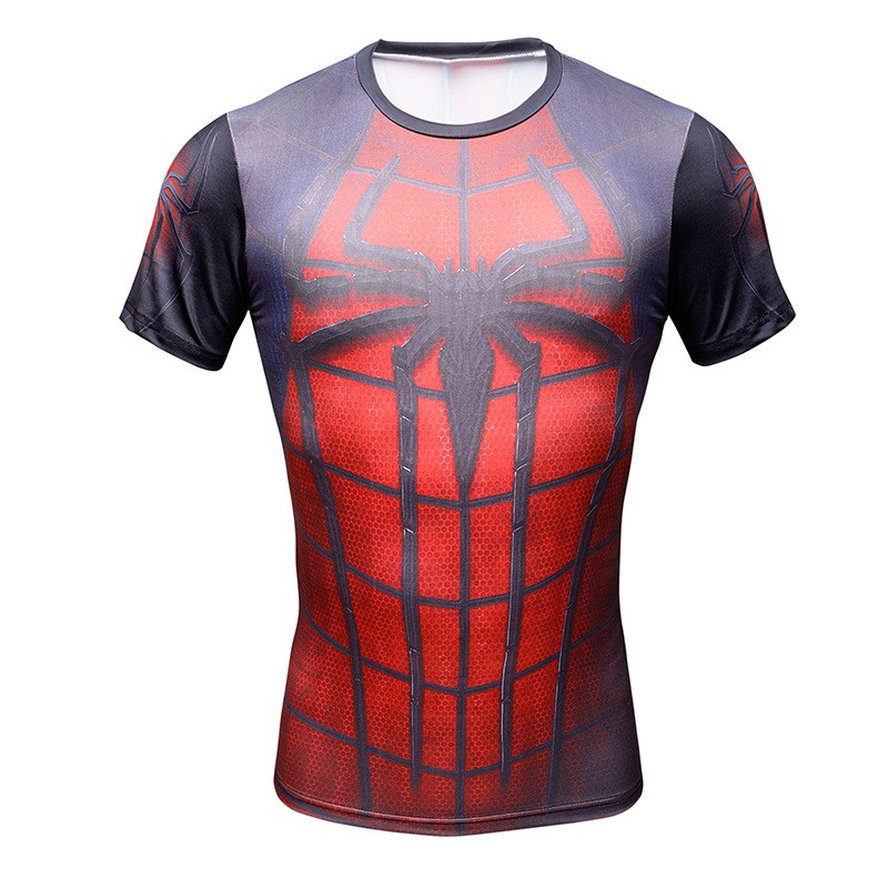 New Brand Summer Fashion Casual batman T-shirt Fitness Compression T shirt Men's Short Sleeve 3D Workout Men's Tshirt