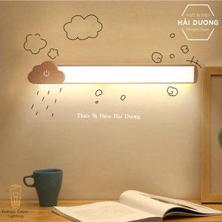 Đèn Led đọc sách học bài làm việc hình đám mây DT-513 dán tường - dán tủ - 3 chế độ ánh sáng - tăng giảm ánh sáng -video