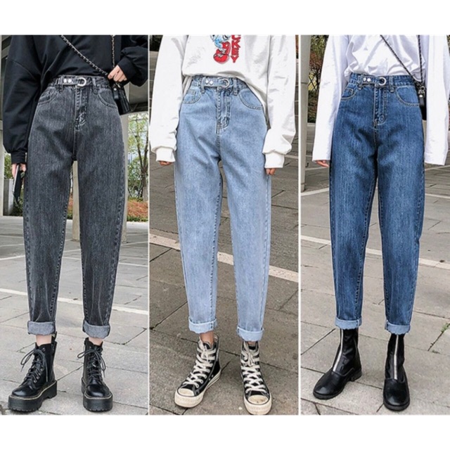 32-36 quần baggy lưng cao 2 nút Bigsize