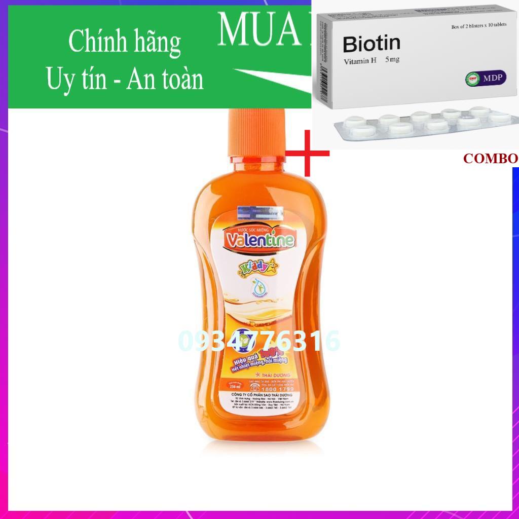 Combo Biotin 5mg+ ✅ Nước súc miệng Thái Dương dành cho trẻ em (chai 250ml)