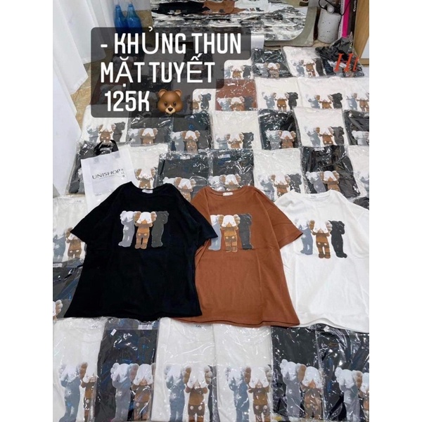 Áo phông 5D gấu che mặt HT11