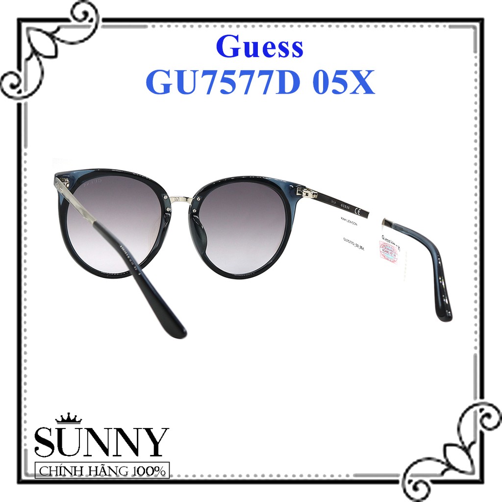GU7577D 05X - kính mát Guess chính hãng Italy, sp kèm tem thẻ bảo hành toàn quốc, thiết kế dễ đeo bảo vệ mắt