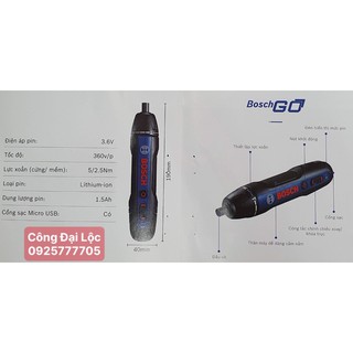 Bosch Go 2 (2 mũi vít  chính hãng )