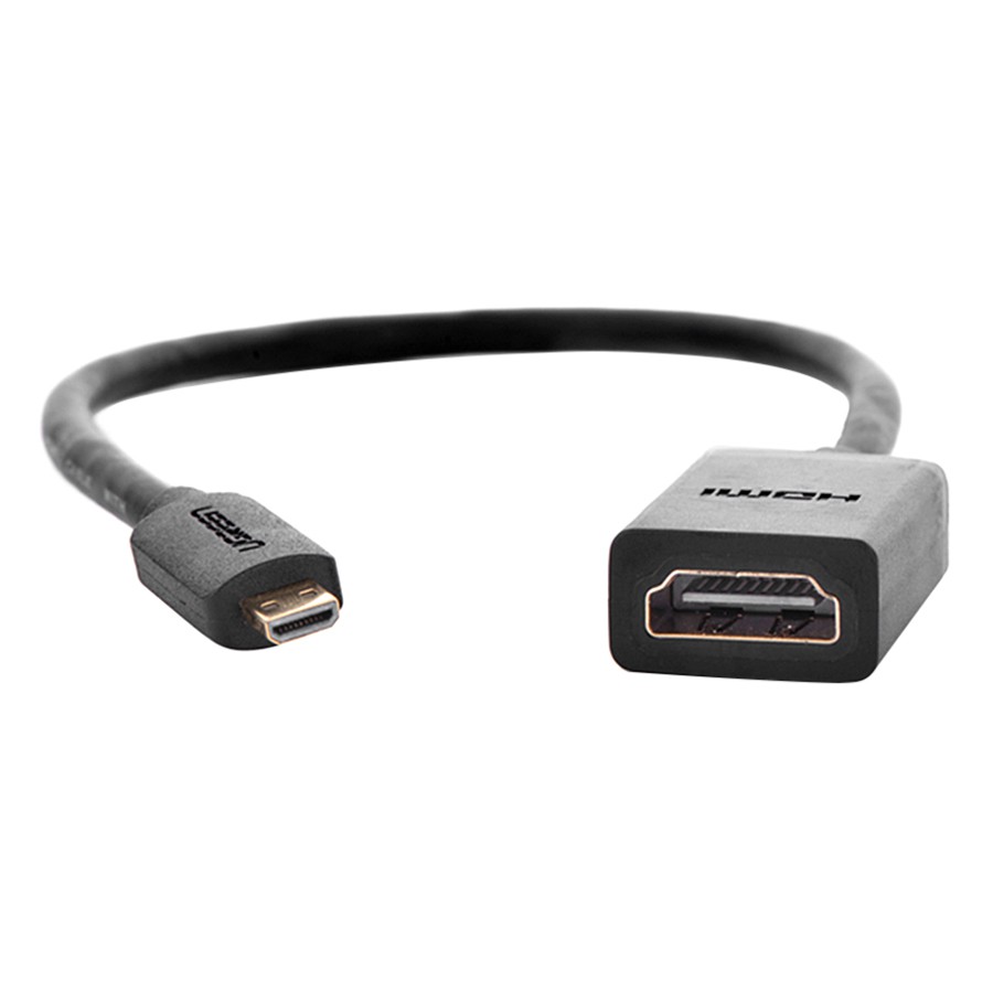 Cáp Chuyển Micro HDMI Sang HDMI UGREEN 20134 - Micro HDMI To HDMI - Hàng Chính Hãng