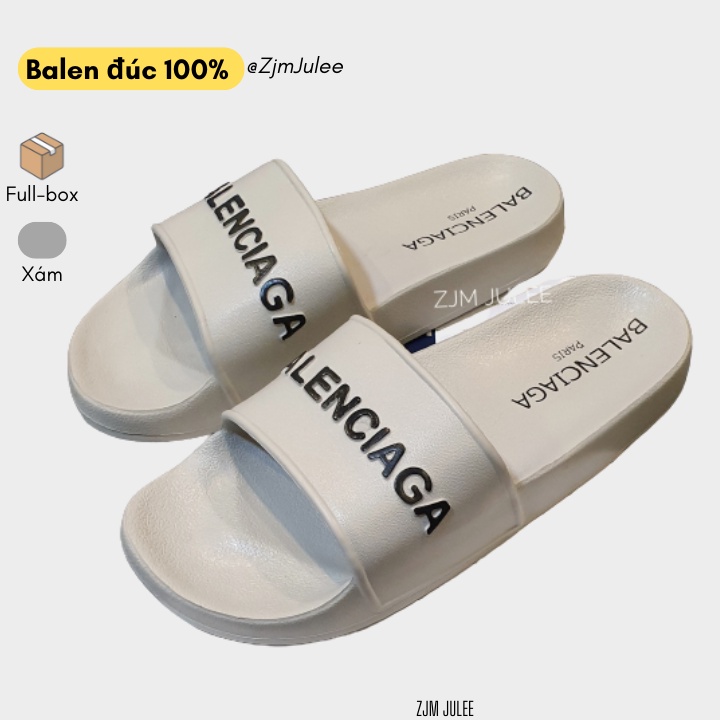 [FullBox] Dép nữ nam đúc nguyên khối BL (MÀUTRƠN) chữ nổi cao cấp - Dép quai ngang siêu nhẹ