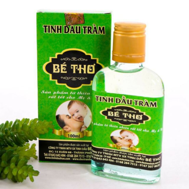 Tinh dầu tràm Bé Thơ chai 50 và 100ml (có tem chống hàng giả của công ty TNHH  MTV SẢN XUẤT TINH DẦU BÉ THƠ)