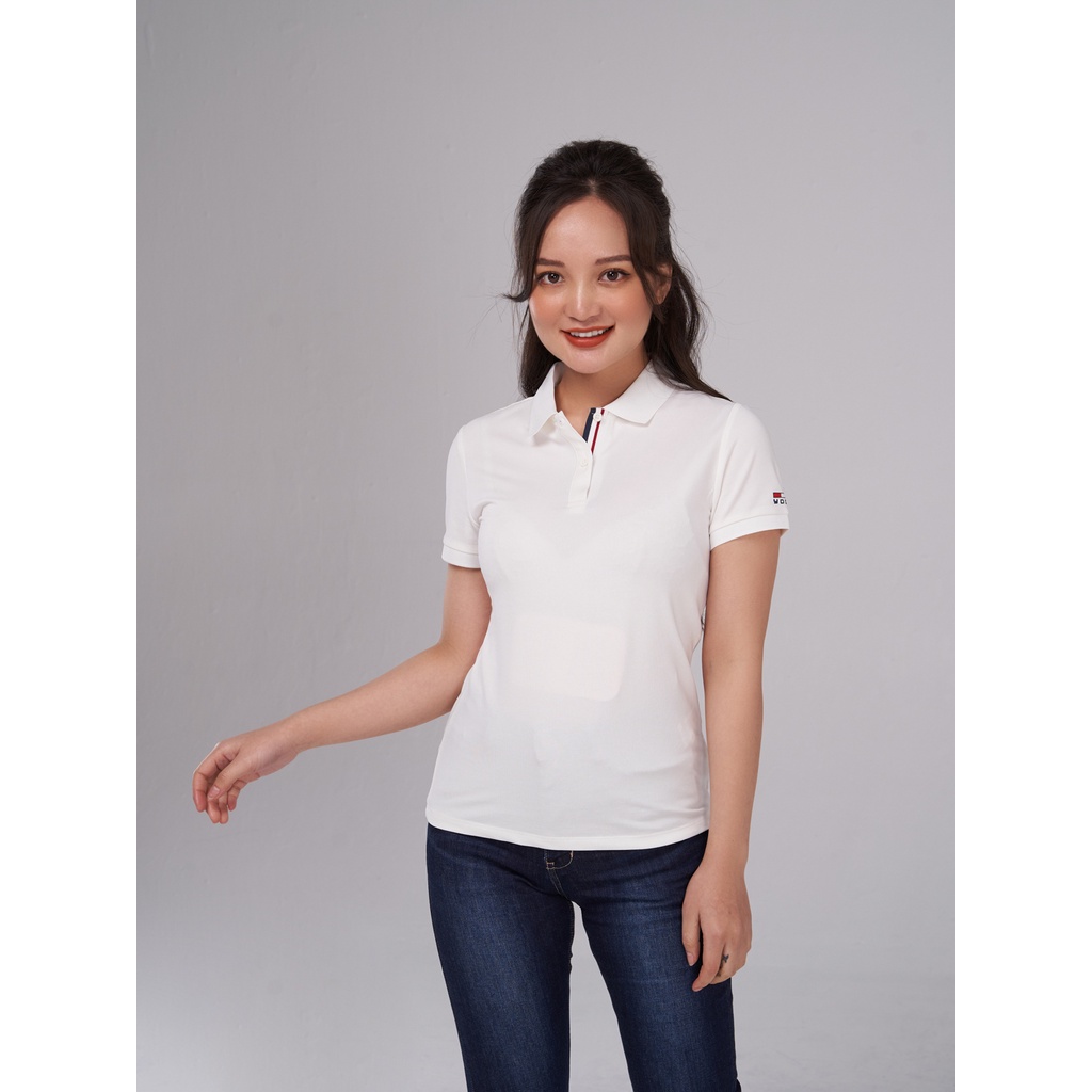 Áo polo nữ mắt chim Melange Phối Nẹp YODY mix màu thoáng mát thấm hút mồ hôi APN5194