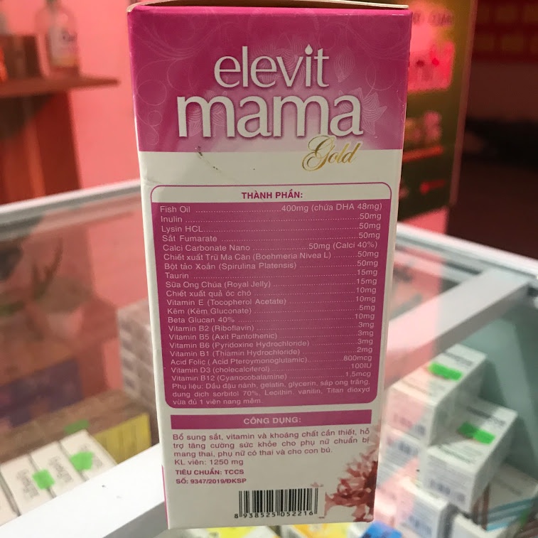 ✅ sắt Elevit Mama viên uống bổ sung sắt vitamin tổng hợp bầu trước bầu sau sinh chứa DHA mẫu mới H30v