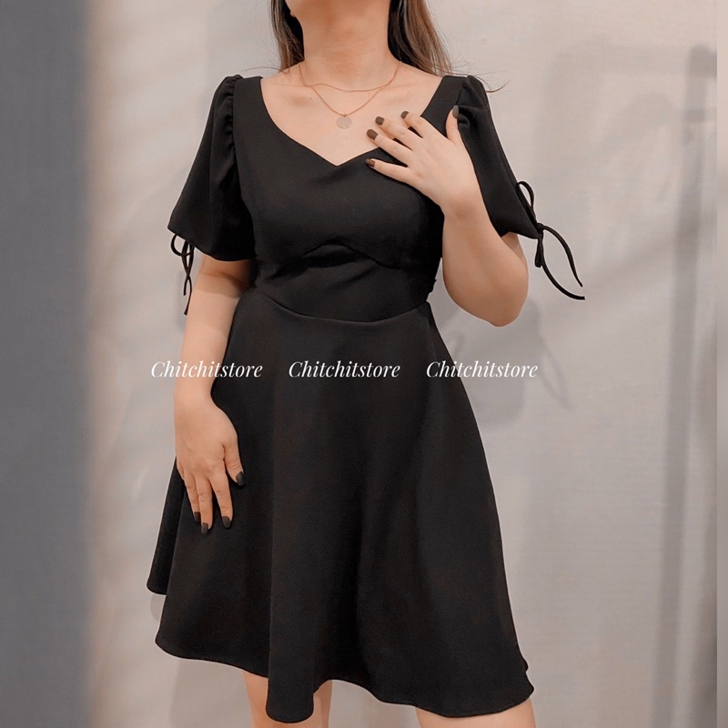 Có bigsize Đầm đen nơ tay Chitchitstore | BigBuy360 - bigbuy360.vn
