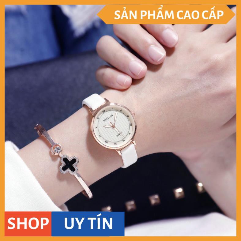 Đồng Hồ Nữ MSTIANQ Dây Da Mặt Tròn La Mã Siêu Dễ Thương - Mẫu Mới [HÀNG CAO CẤP] | BigBuy360 - bigbuy360.vn