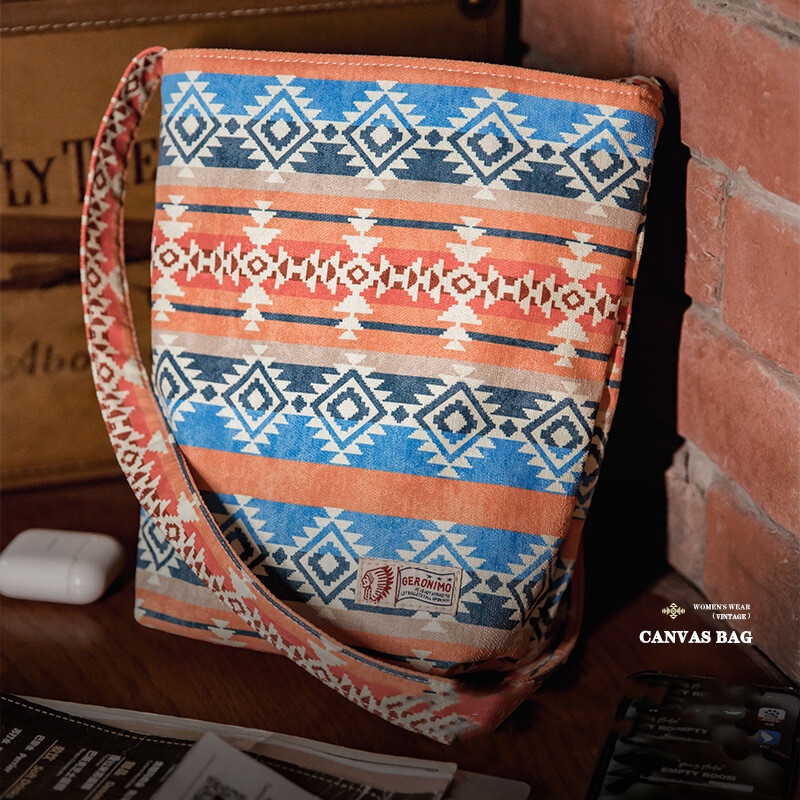 Túi đeo vai MADEN YS2208825 vải canvas cotton phong cách dân tộc retro độc đáo cho nữ văn phòng