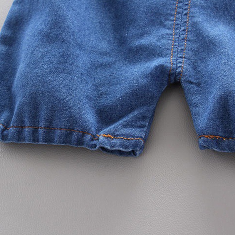 Set Yếm Tay Ngắn Kẻ Sọc Cầu Vồng Đáng Yêu Cho Bé Gái