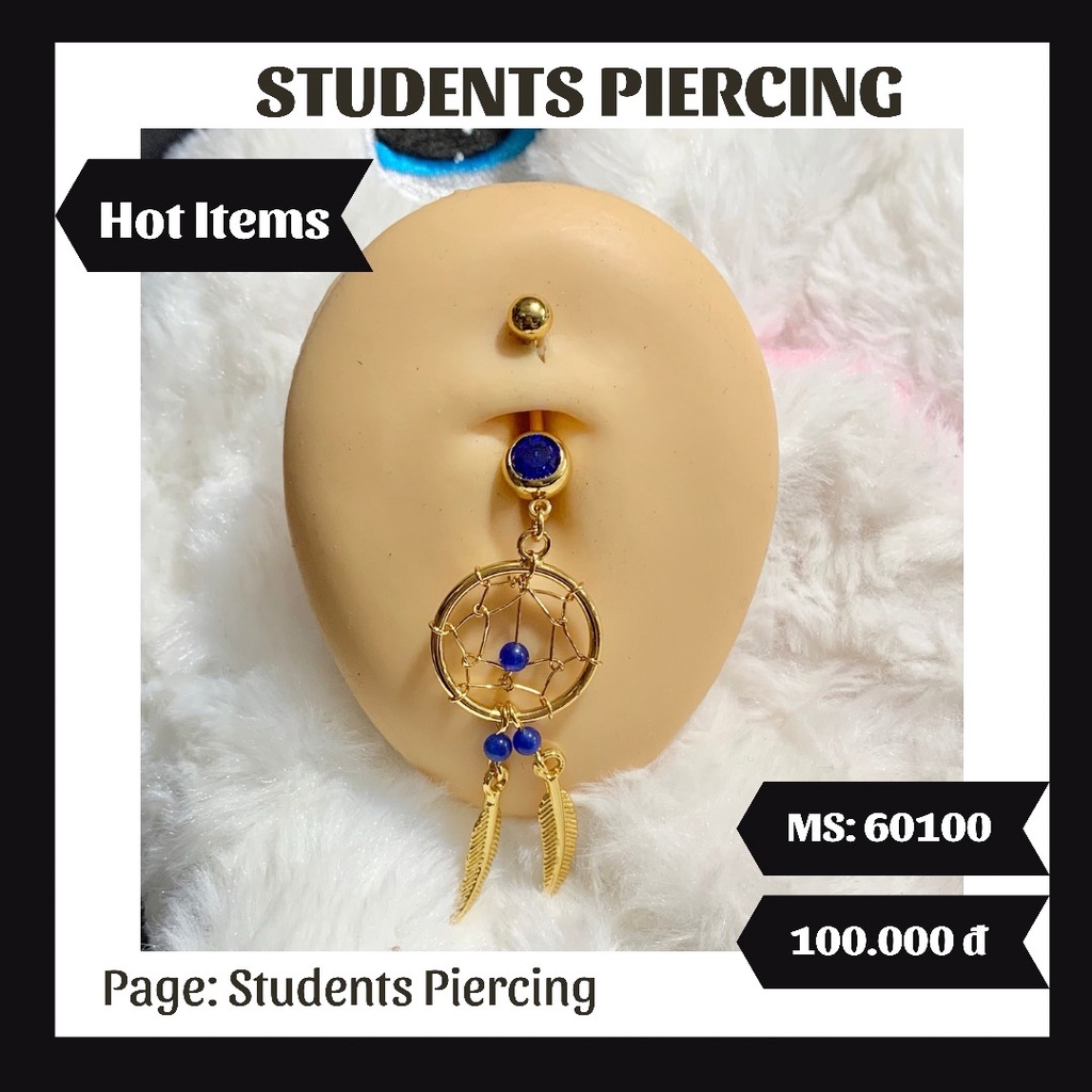 [Rẻ Vô Địch] Khuyên Rốn Hình Dreamcatcher - Khuyên Thép 316L