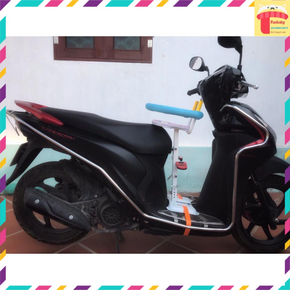 Ghế ngồi xe máy cho bé gập gọn lại được, Yên ngồi xe máy trẻ em lắp cho xe tay ga và xe đạp điện