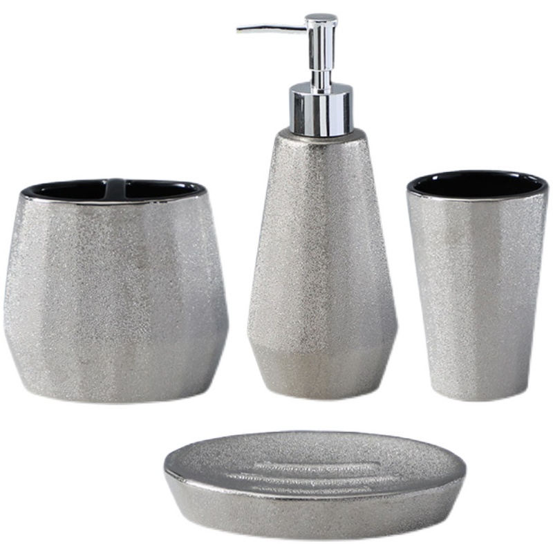 Bộ Bốn Món Bàn Chải Đánh Răng Sáng Tạo Kiểu Châu Âu Sang Trọng Trang Trí Phòng Tắm