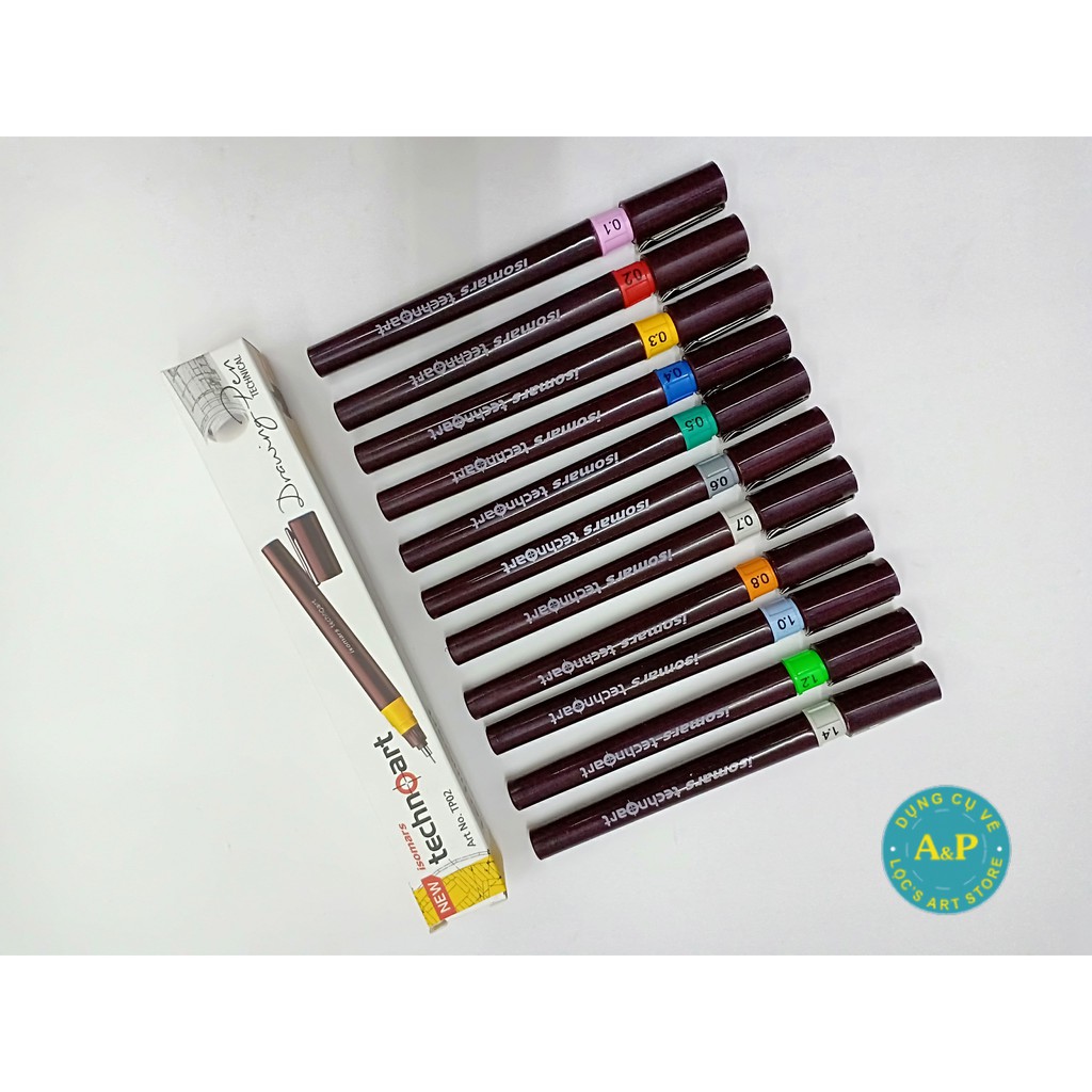 Bút vẽ Kỹ Thuật Bút kim  chuyên dụng ISOMARS Technoart Drawing Pen