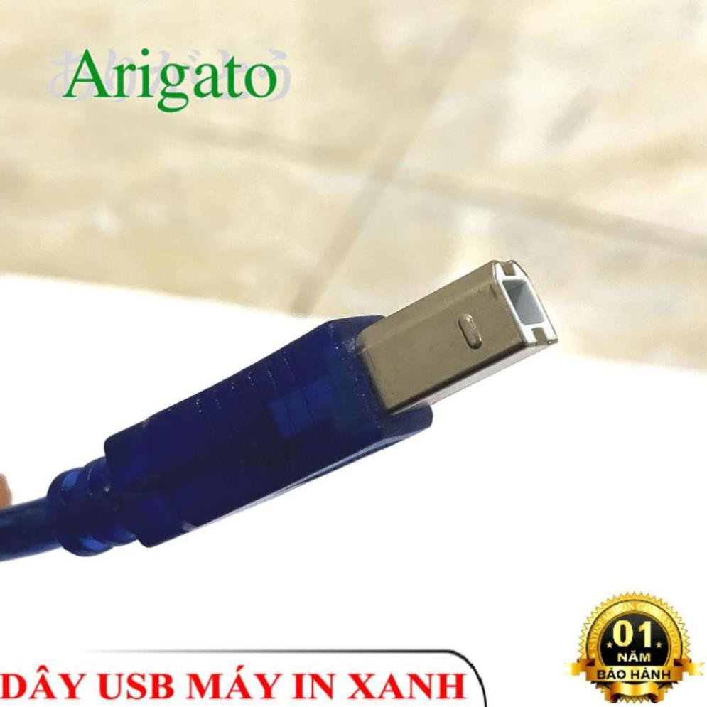 Dây Usb Máy In 1.5M 3M 5M Xanh Arigato Đảm Bảo Chất Lượng