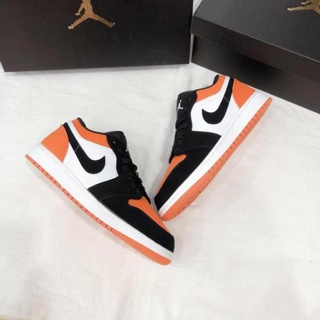 Giày Sneaker JD 1 màu cam đen Thấp cổ nam nữ full box bill