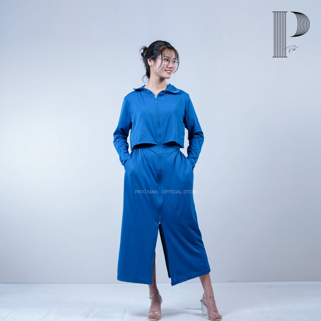 Áo chống nắng toàn thân PATO khoác nắng nữ dáng dài kiểu mới cách điệu chất thông hơi