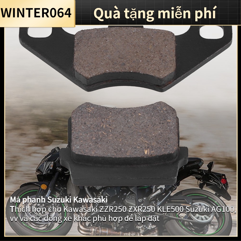 Bộ má phanh đĩa cho kawasaki kle zzr250 zxr250 kle500 suzuki ag100 xe máy atv scooter