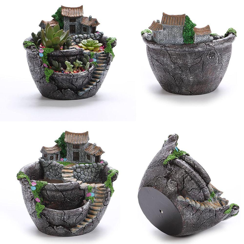 Giỏ Trồng Cây Trang Trí Sân Vườn Hình Ngôi Nhà