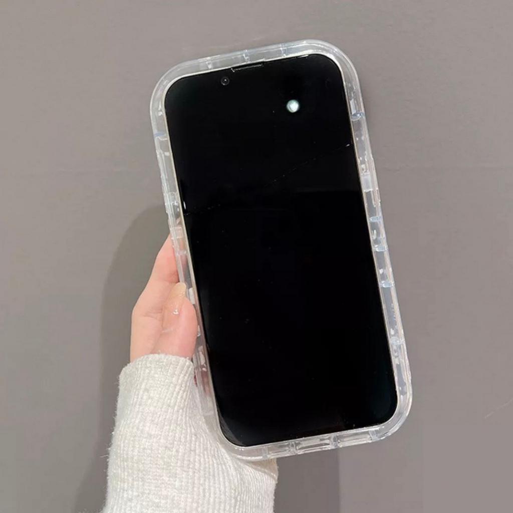 Ốp Lưng Iphone Trong Suốt Hoa nhí viền dày Casery Các Dòng 11/12/13/14/Pro/Plus/ProMax