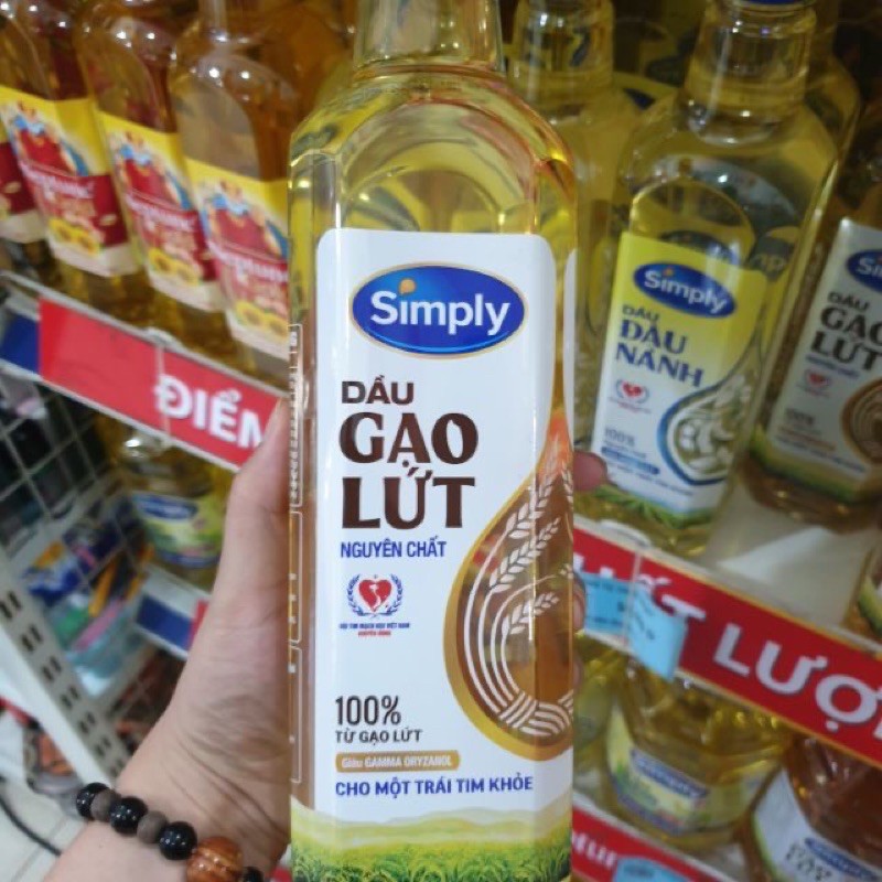 Simply dầu gạo lứt nguyên chất 1lít