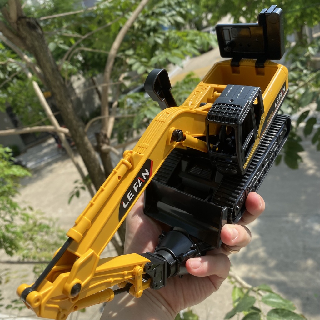 Đồ chơi mô hình xe móc kèm ủi KAVY chạy đà linh hoạt mở được thùng xe nhựa ABS an toàn