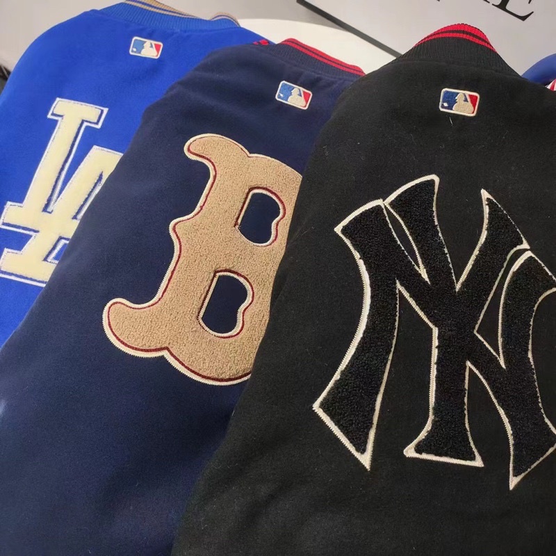 Varsity Jacket MLB LA Hoạ Tiết Thêu - Áo Khoác Phong Cách Nam, Nữ