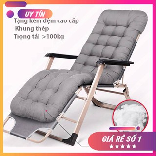 Ghế gấp ⚡️Tặng kèm đệm⚡️ chất liệu lưới thoáng mát, đa năng vừa làm ghế vừa làm giường