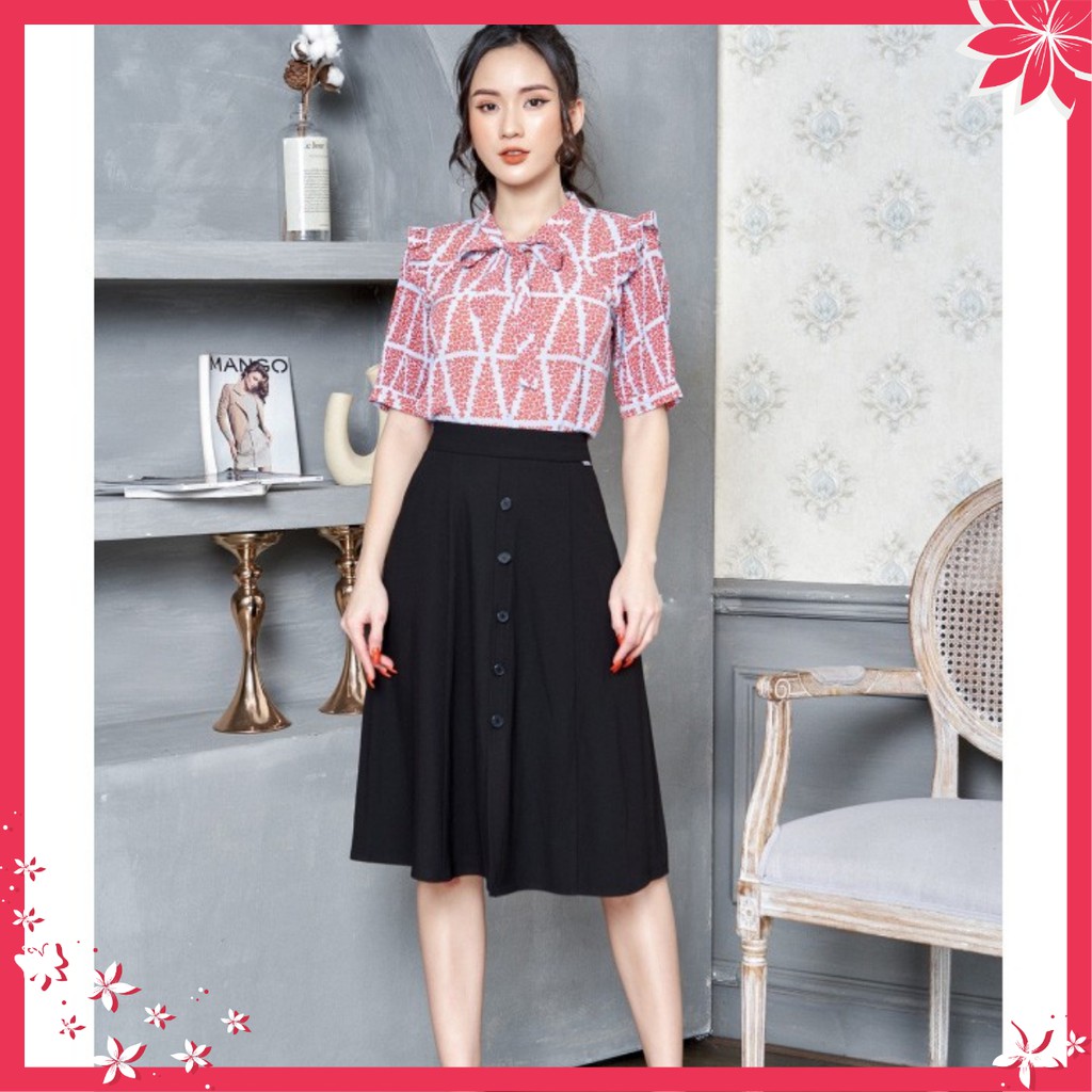 Áo Sơ mi nữ đep cao cấp 💖FREESHIP💖 Áo sơ mi nữ SA174A, cổ đức buộc nơ, tay phồng phối cánh tiên | BigBuy360 - bigbuy360.vn