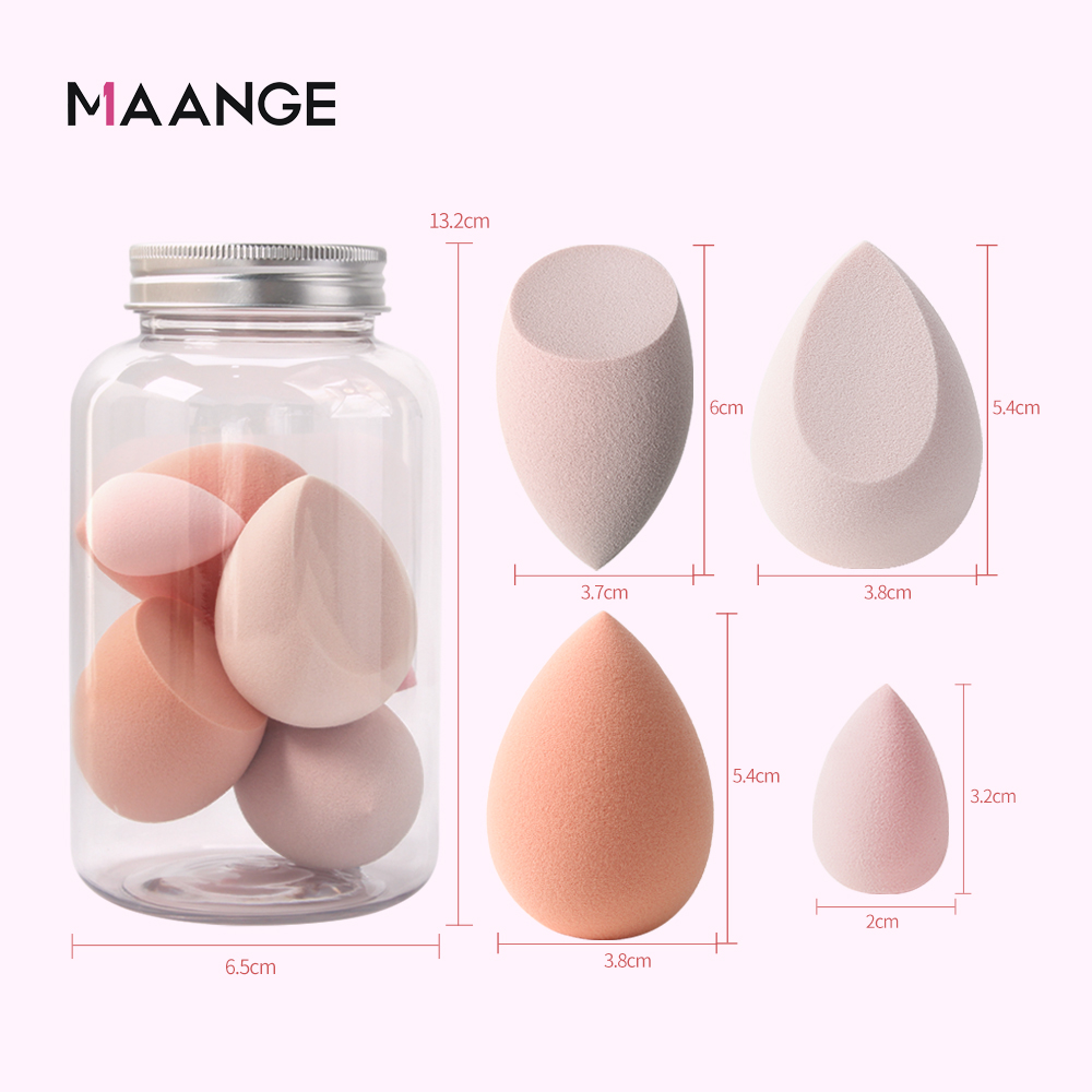 Mút Trang điểm Tiện MAANGE Cao Su Tự Nhiên Siêu Mềm（7Pcs）