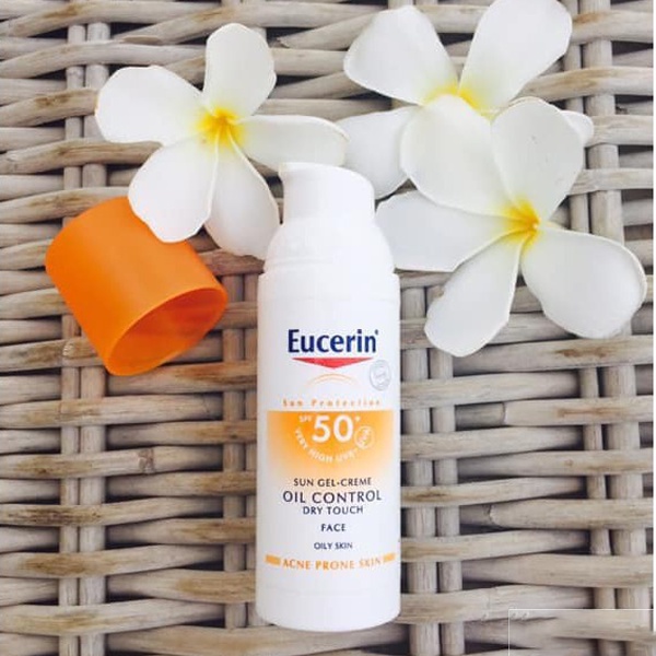 [NHẬP KHẨU-TEM PHỤ] Kem chống nắng  Eucerin cho da nhờn mụn Sun Gel-Cream Dry Touch Oil Control SPF50+ 50ml