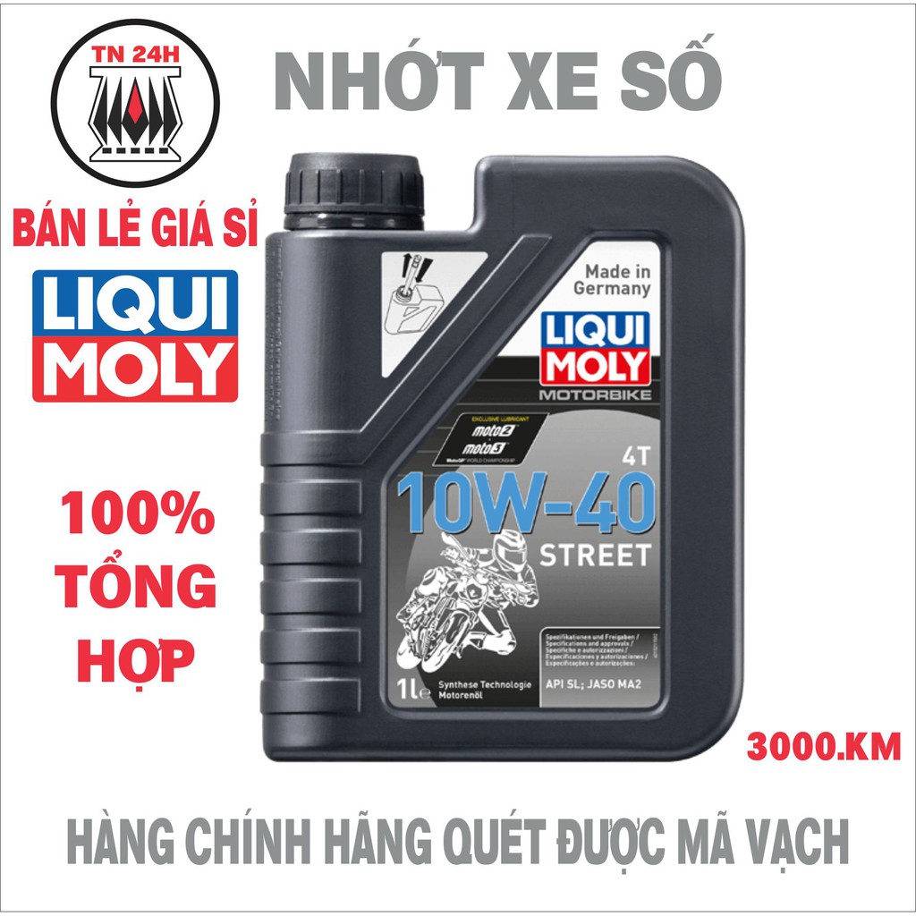 Nhớt xe số LIQUI MOLY 4T STREET 10W40 1L tổng hợp