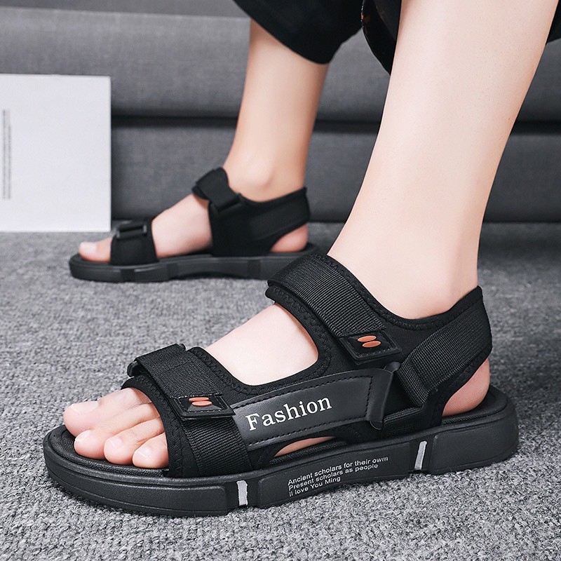 (Có 2 Mau) Giầy Sandal nam quai dù - Dép quai hậu học sinh Fashion 2 quai mới