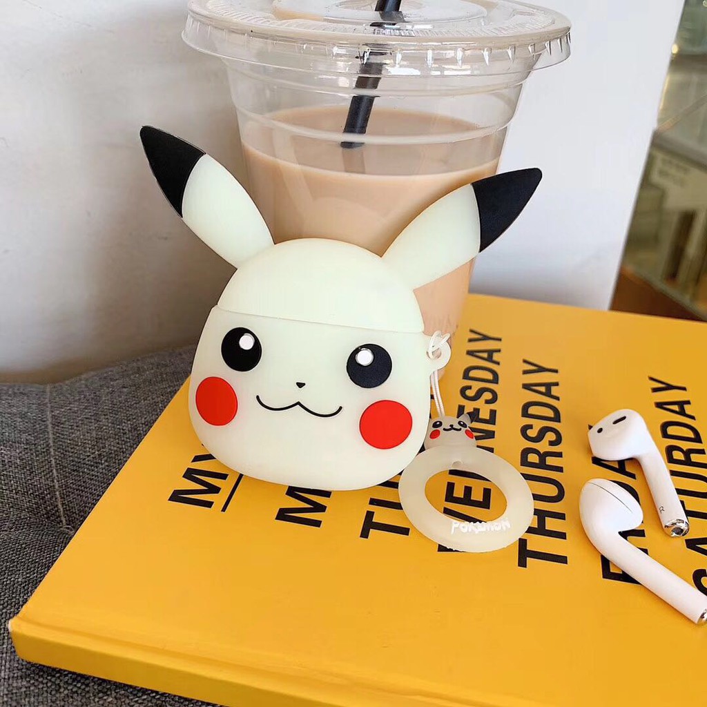 Vỏ bọc hộp sạc tai nghe Airpods hình Pikachu ngộ nghĩnh