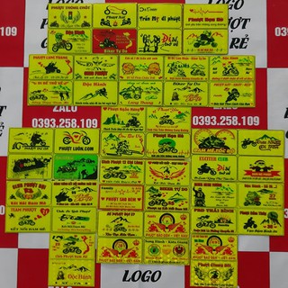 siêu combo 50 logo tem phượt phản quang