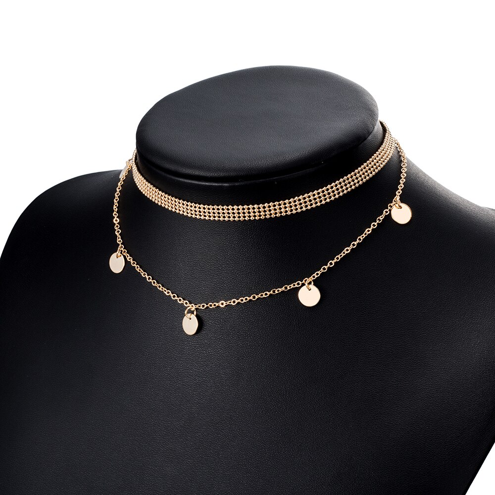 Vòng choker nhiều lớp thiết kế tinh tế cá tính cho nữ